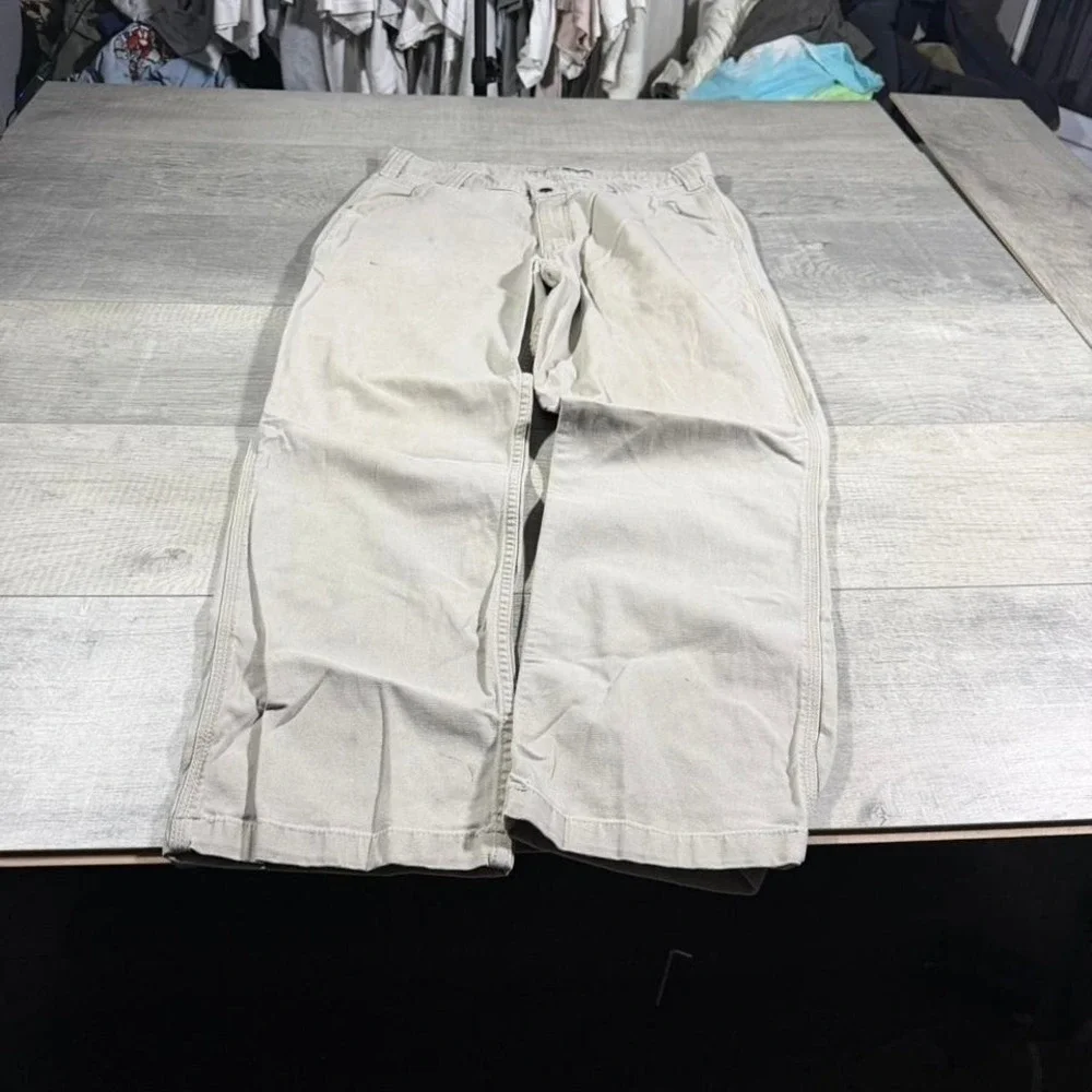 Vintage 2000 sort of baggy‎ tan carharrt relaxed, fit cargo work pants 34x30